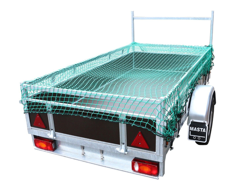 Anhängernetz 120cm x 80cm Dehnbar Gepäcknetz Ladungssicherung Grün